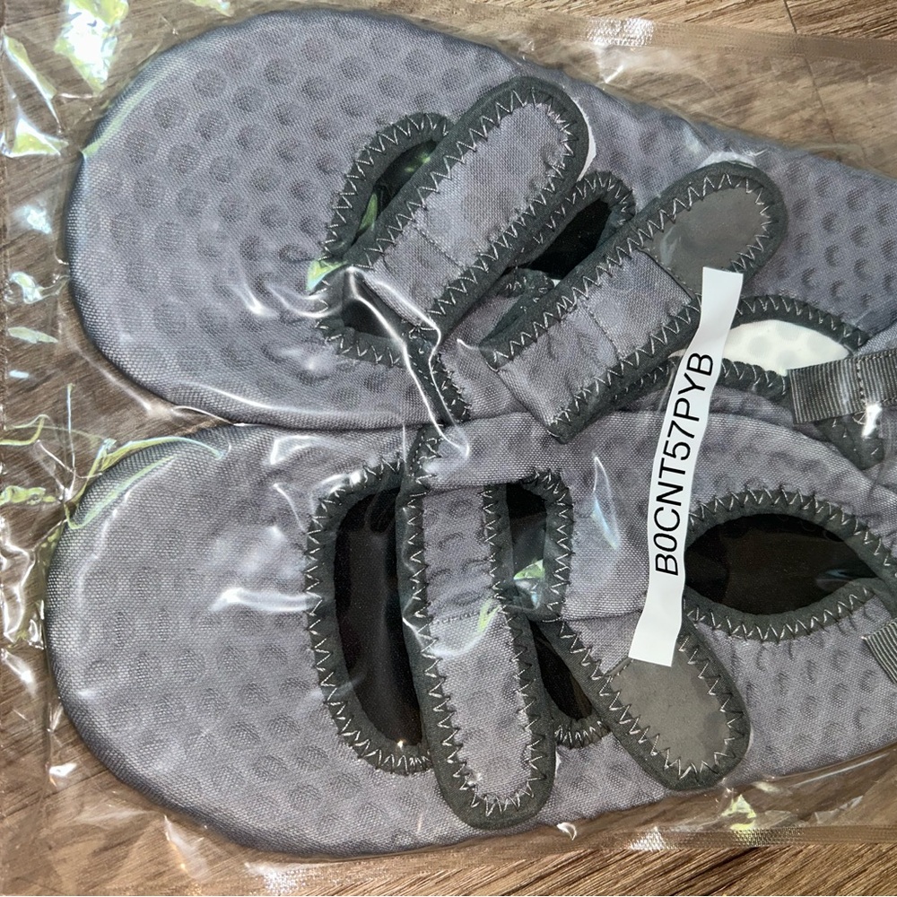 Gray Water Shoes with Adjustable Straps